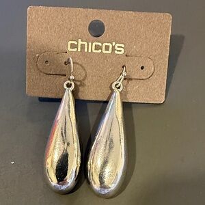 Chico's Silver Teardrop Earrings